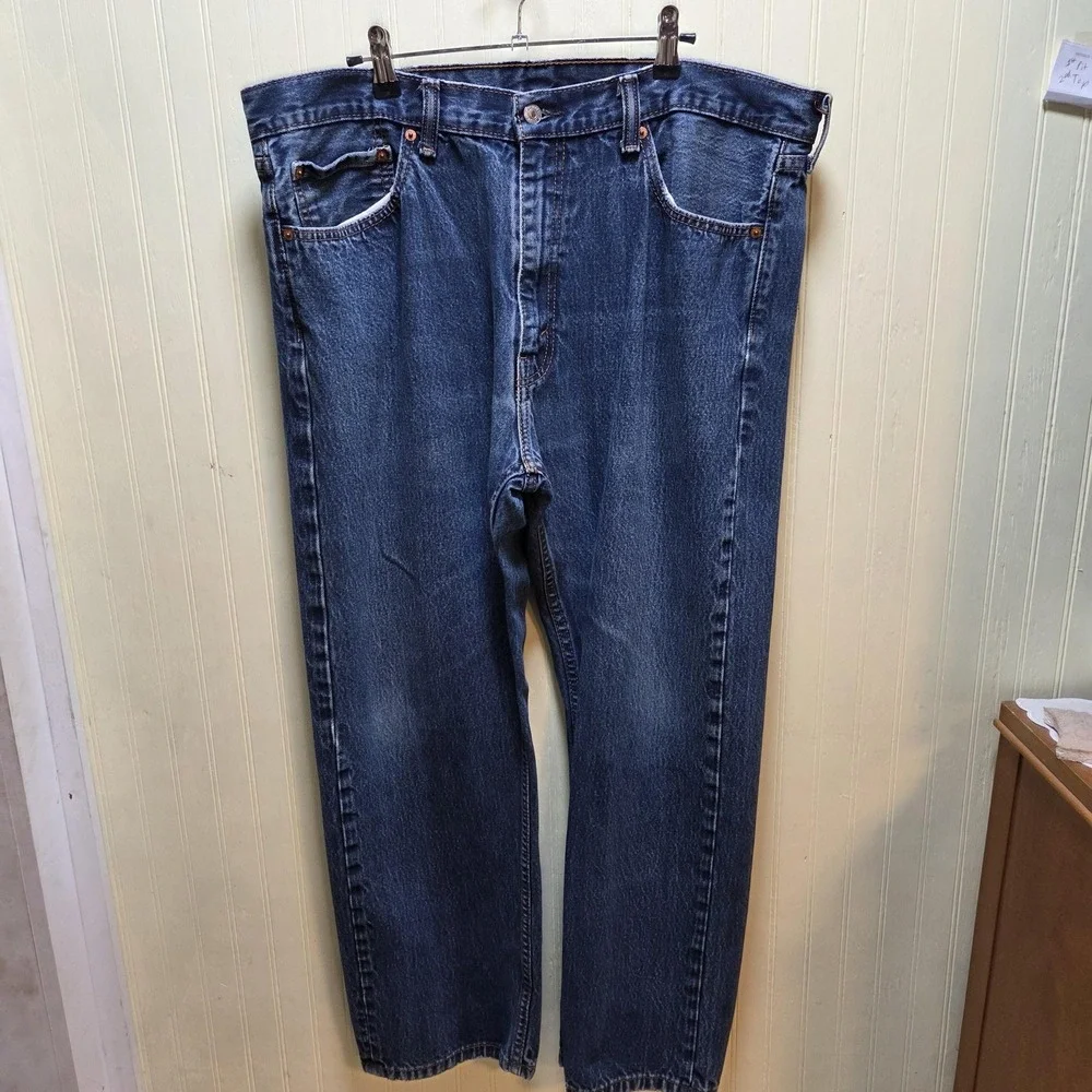 Levis Jeans Mens 40x29 Blue Relaxed Fit Straight Leg Denim Pants‎ Medium Wash